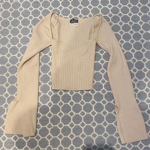 urban outfitters long sleeve cream top, never worn